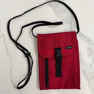 L.L. Bean Travel Passport Wallet Secure Crossbody Bag